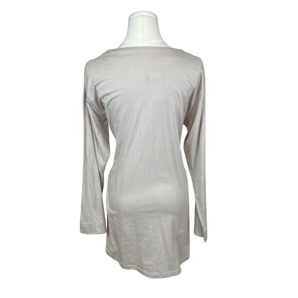 Tulip Womens Beige & Black Buttoned Cotton Long Sleeve Dress Sz L - New - Picture 3 of 8